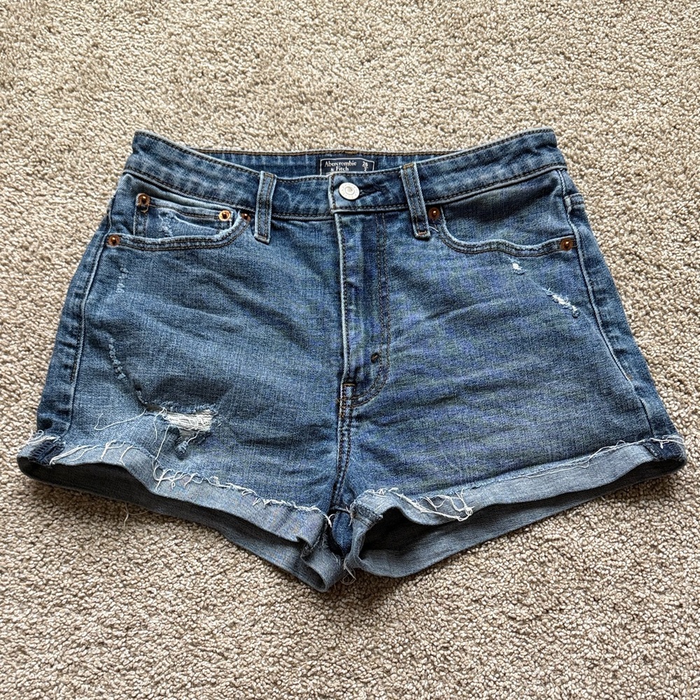 Abercrombie & Fitch Women’s Size 26 High Rise Rolled Hem Jean Shorts
